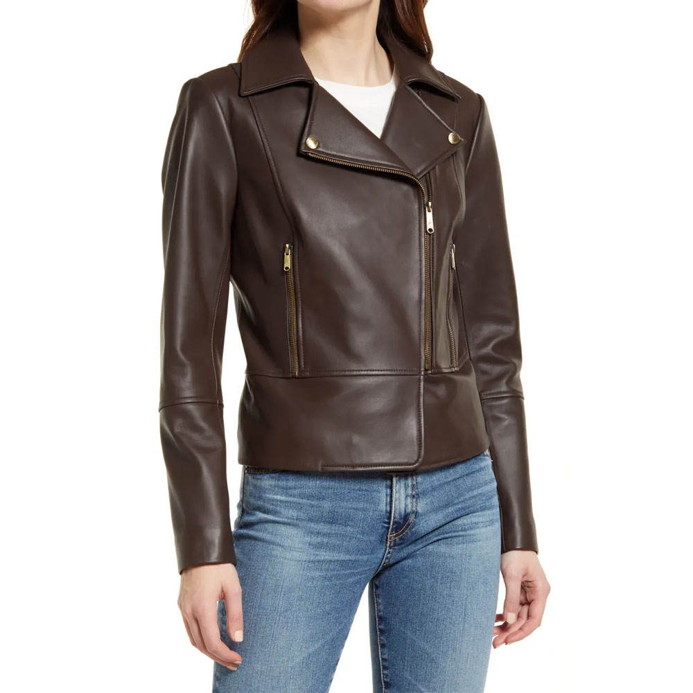 Hot Sale Autumn Winter Ladies Long Sleeve Leather Jacket for Women New Fashion Design Ladies High Quality Leather Jacket