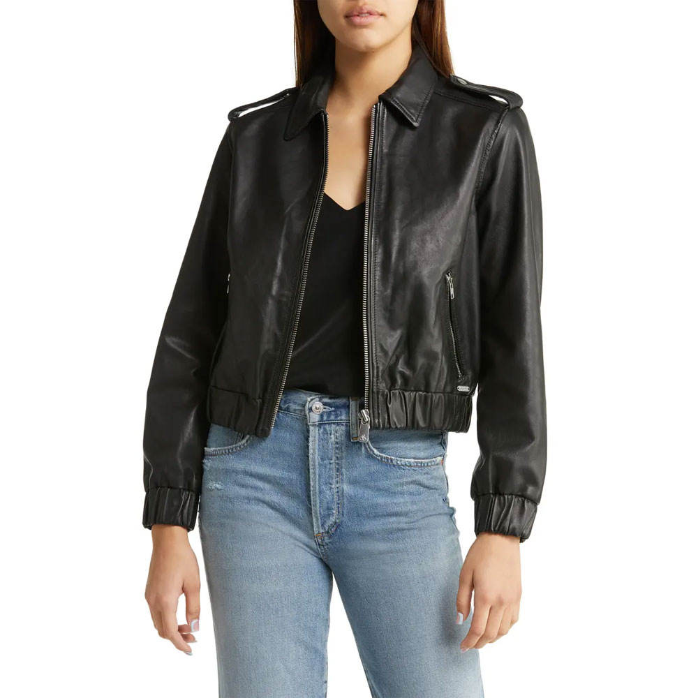 Winter Wear Women Leather Jacket for Casual Use Premium Quality Fashion Front Zip Women Leather Jackets for Ladies