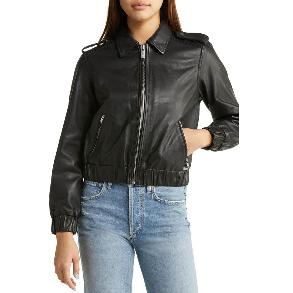 Winter Wear Women Leather Jacket for Casual Use Premium Quality Fashion Front Zip Women Leather Jackets for Ladies