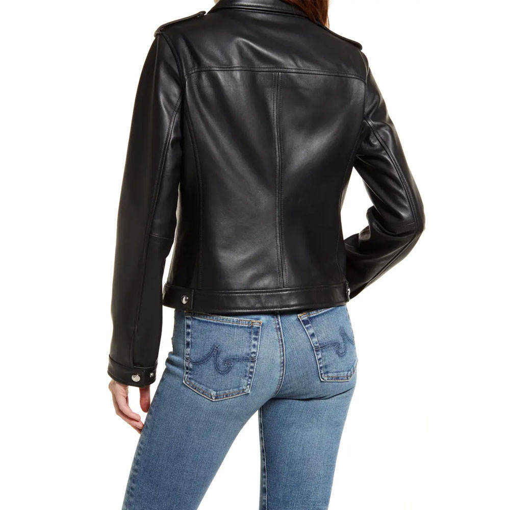 Professional Designing Women Leather Jacket for Sale Best Quality Casual Wear Long Sleeve Ladies Leather Jacket