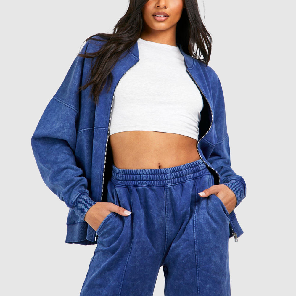Women’s Acid Wash Cotton Tracksuit