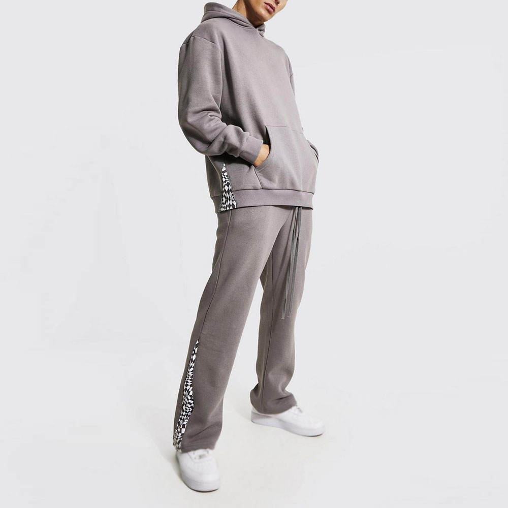 Men’s Acid Wash Flared Tracksuit Set