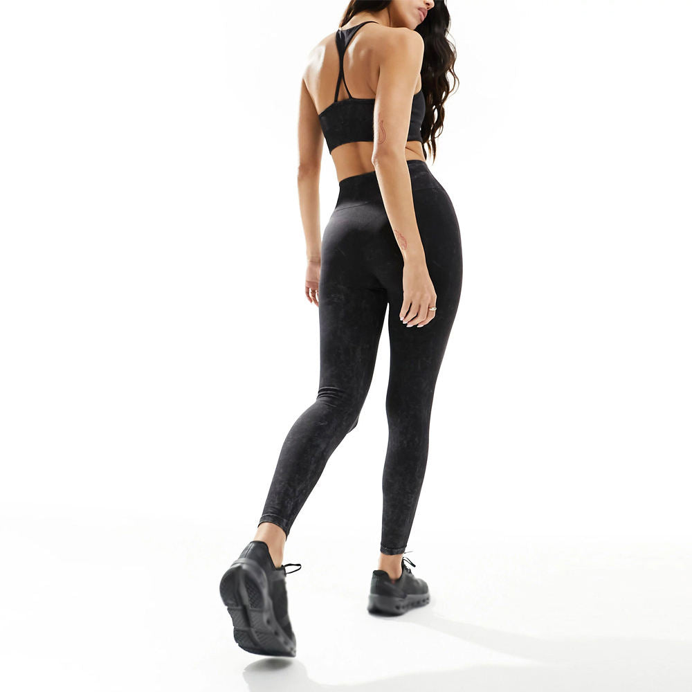 Women’s High-Waist Acid Wash Leggings