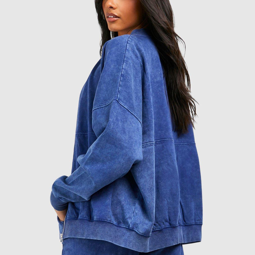 Women’s Acid Wash Cotton Tracksuit