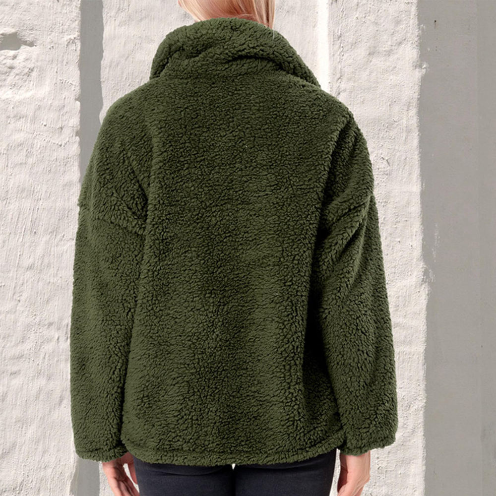 Women’s Plus Size Sherpa Fleece Jacket