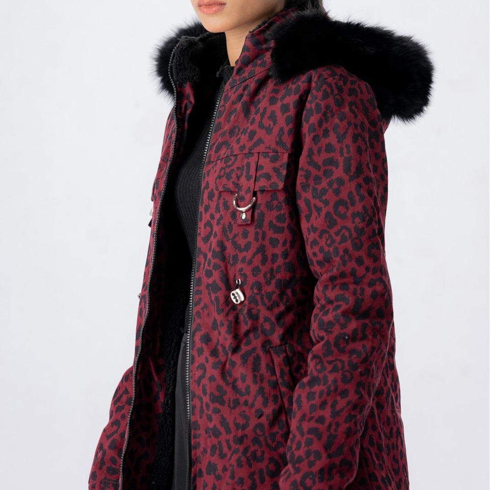 Women's Winter Fur Hooded Parka Jacket