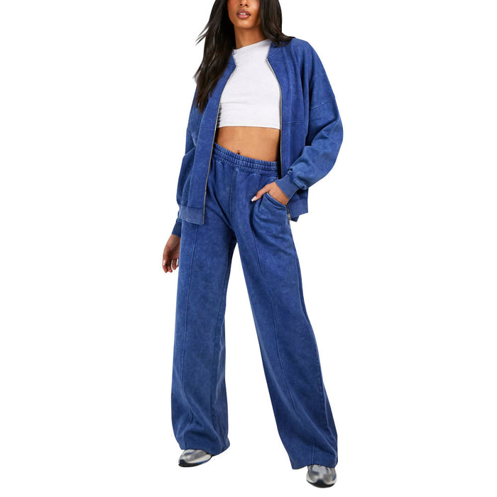 Women’s Acid Wash Cotton Tracksuit