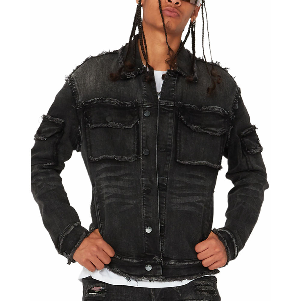 Men’s Distressed Denim Jacket