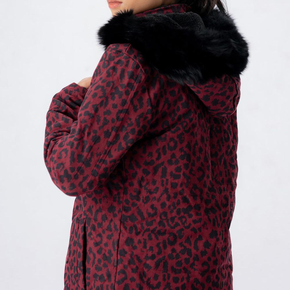 Women's Winter Fur Hooded Parka Jacket