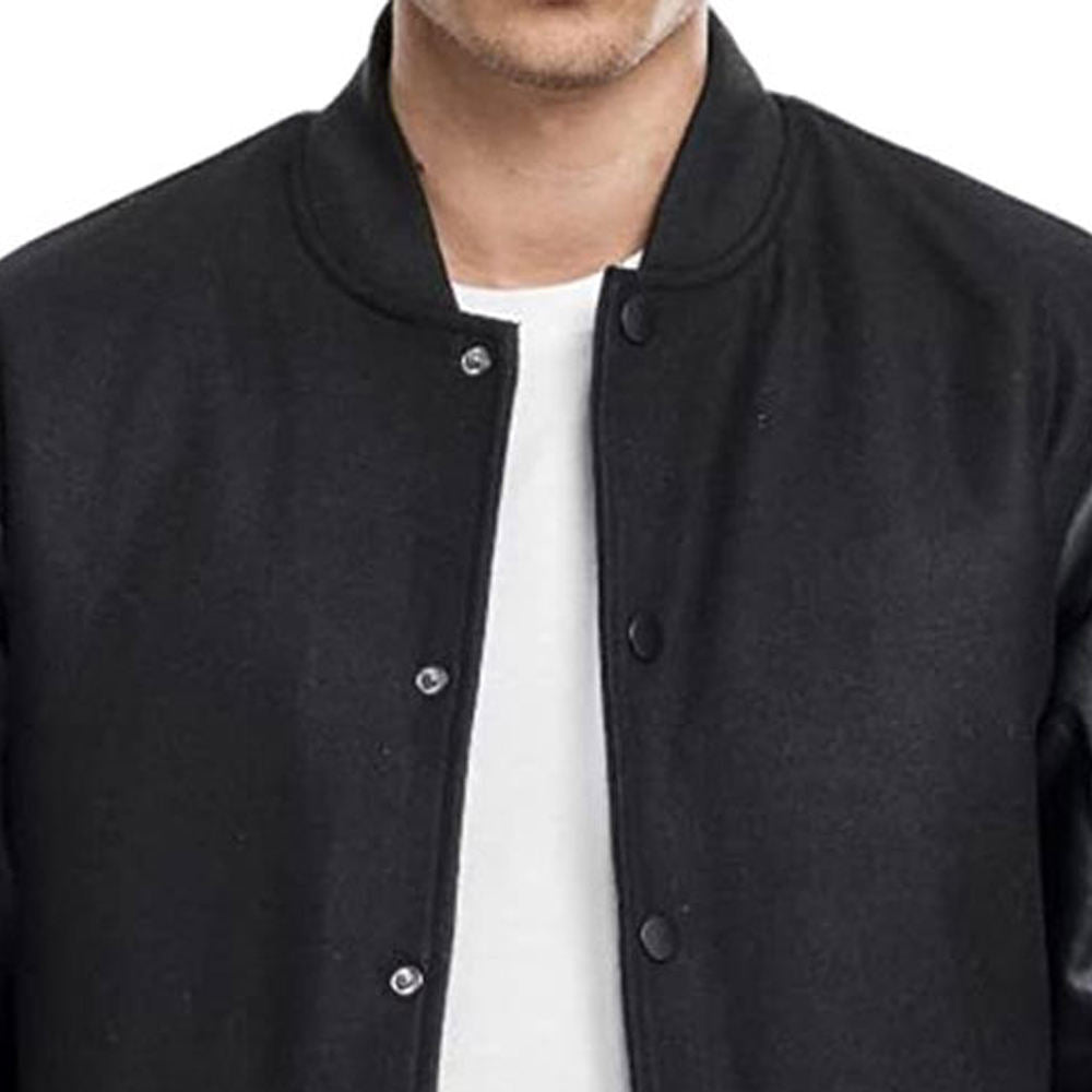 Men’s Essential Solid Varsity Jacket