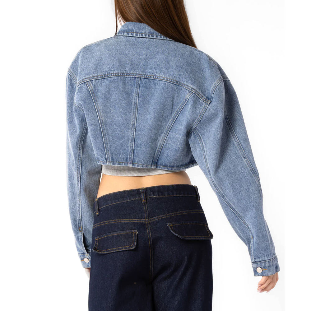 Women’s Trendy Cropped Jean Jacket