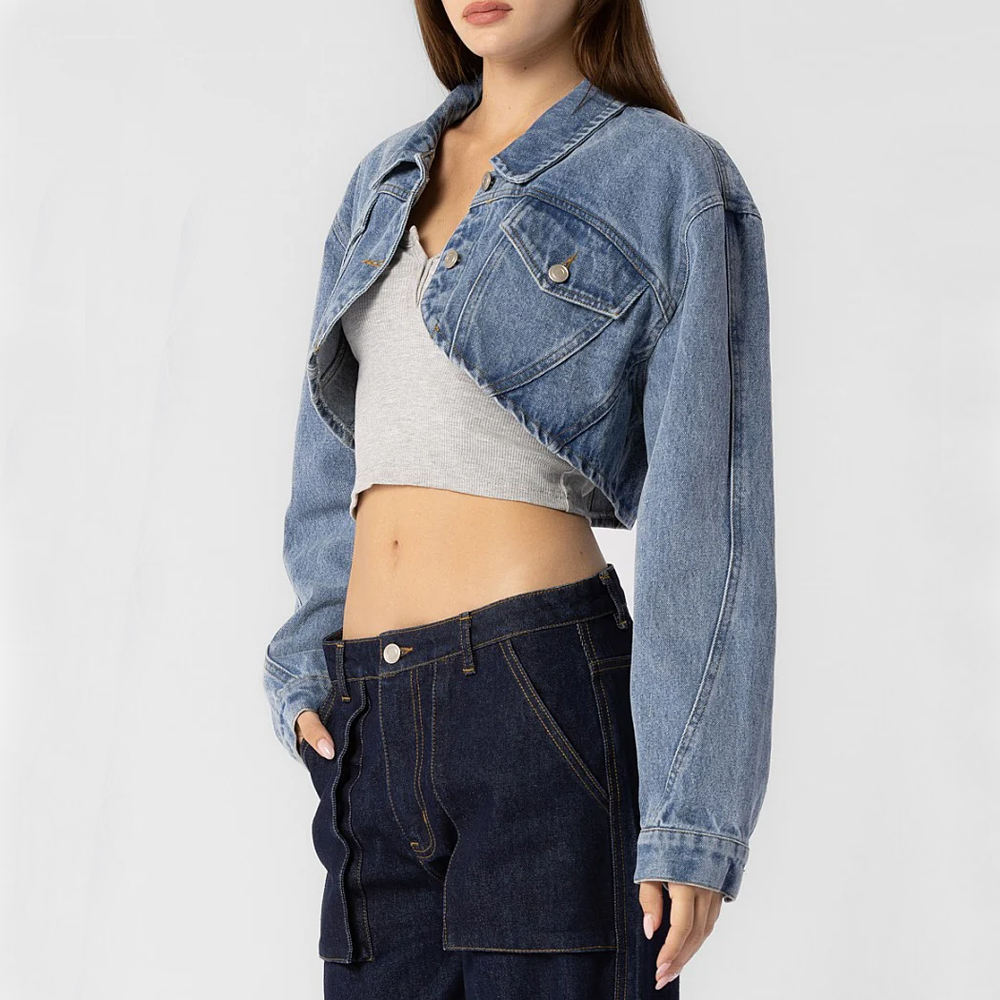 Women’s Trendy Cropped Jean Jacket