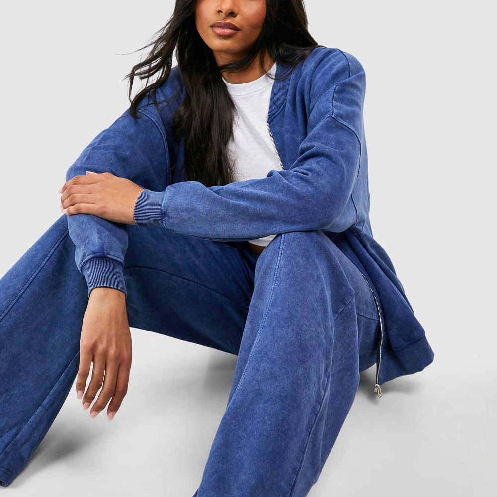 Women’s Acid Wash Cotton Tracksuit