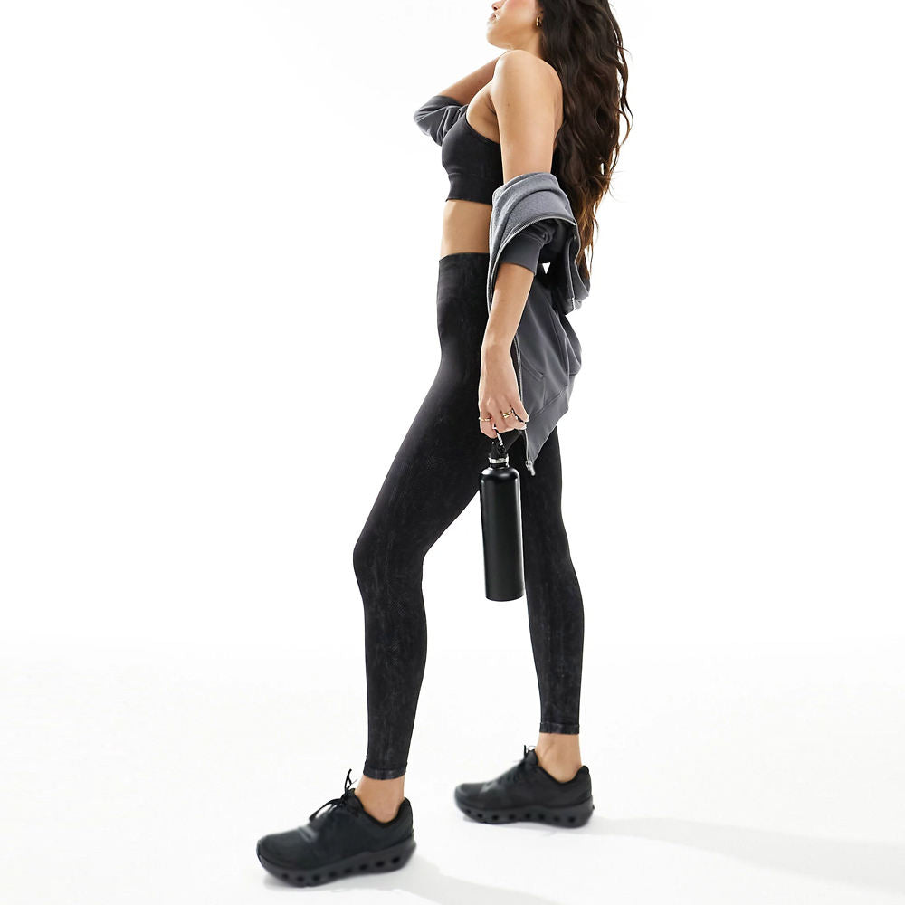 Women’s High-Waist Acid Wash Leggings