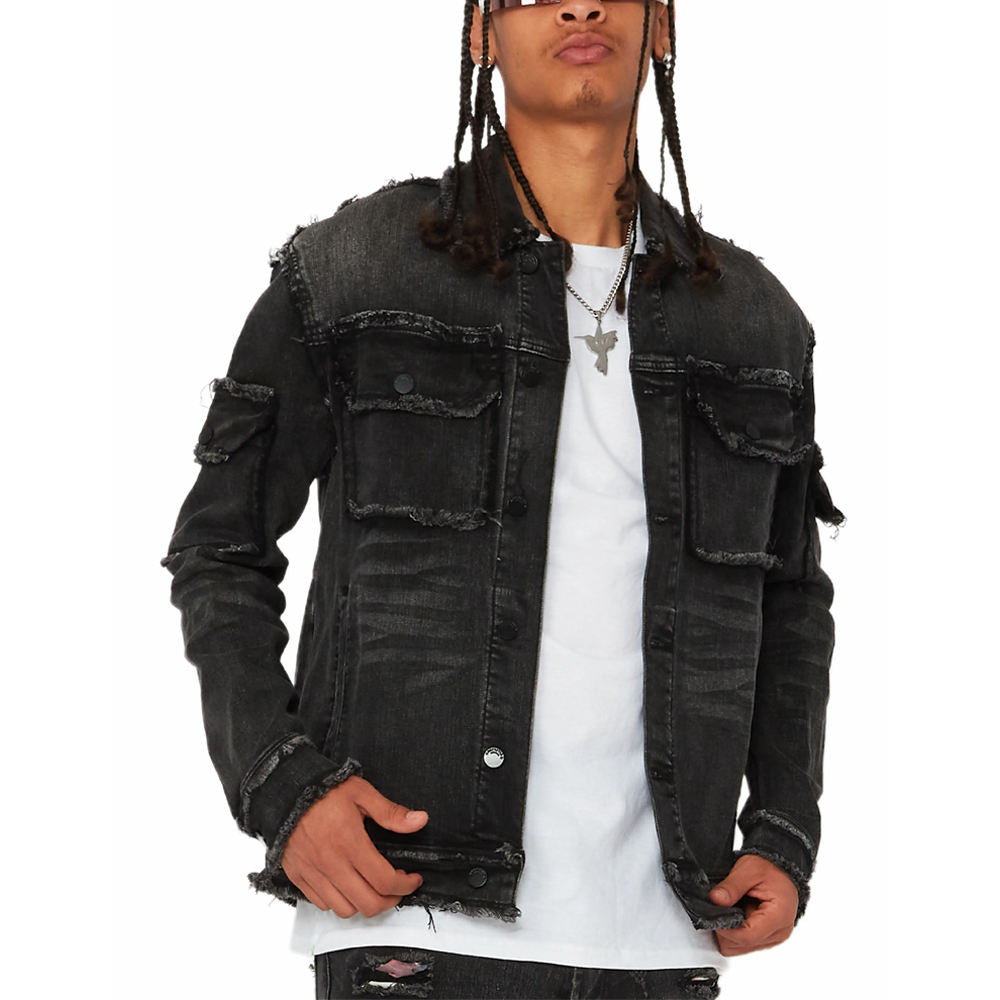 Men’s Distressed Denim Jacket