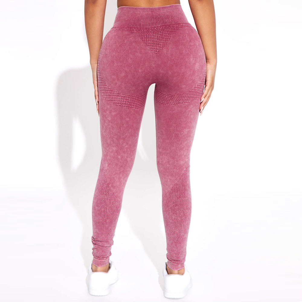 Women’s High-Waist Acid Wash Leggings
