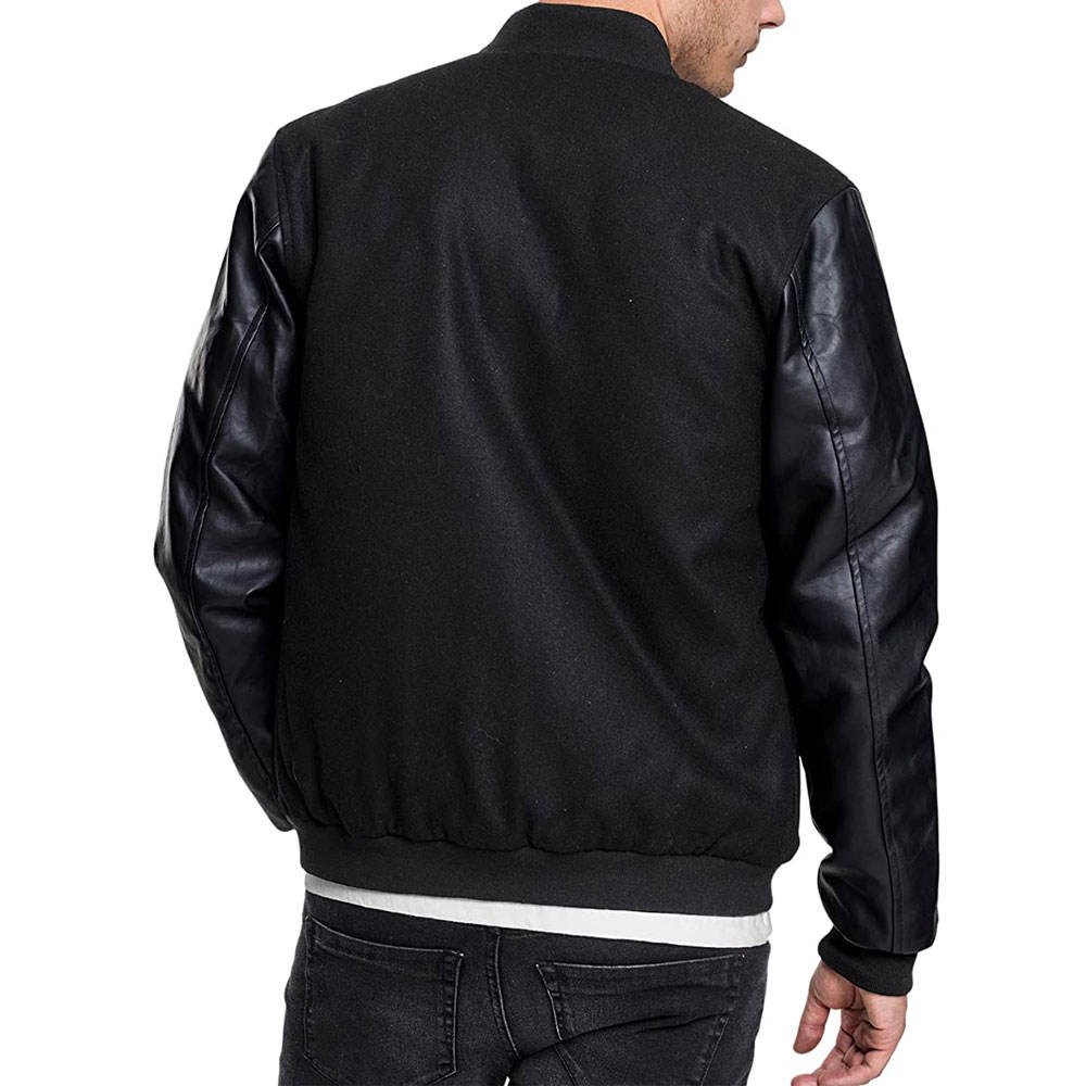 Men’s Essential Solid Varsity Jacket