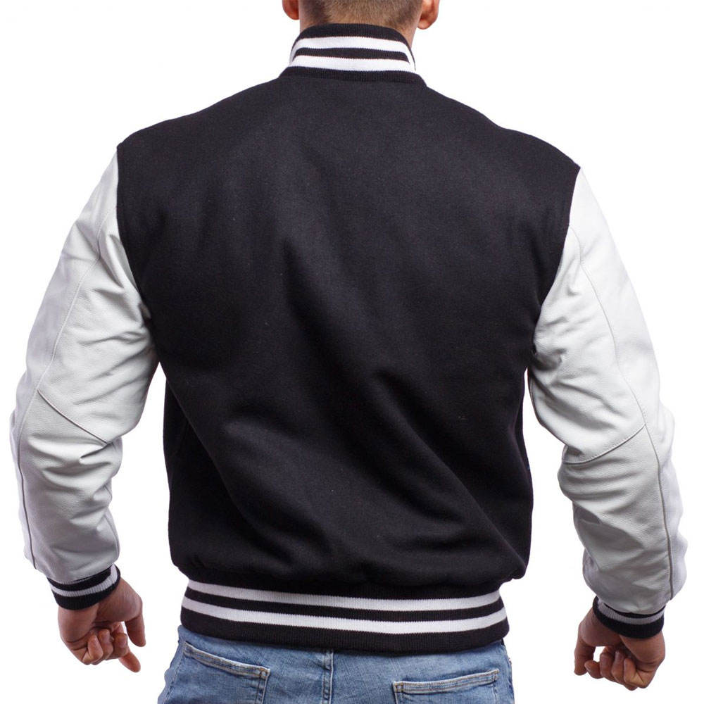 Men’s Signature Solid Letterman Jacket