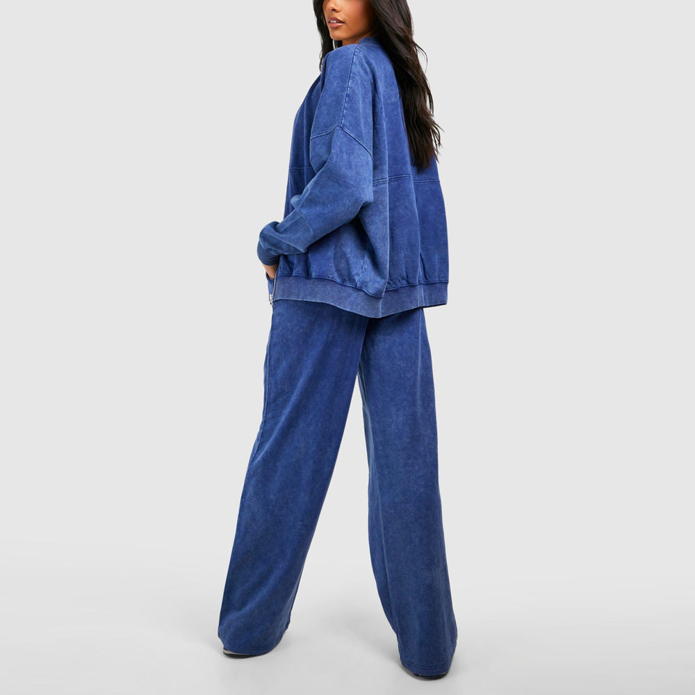 Women’s Acid Wash Cotton Tracksuit