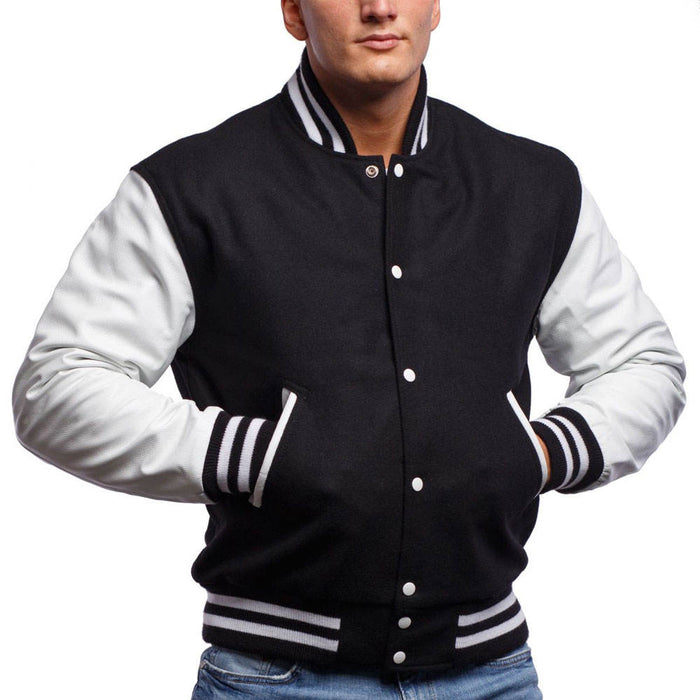 Men’s Signature Solid Letterman Jacket