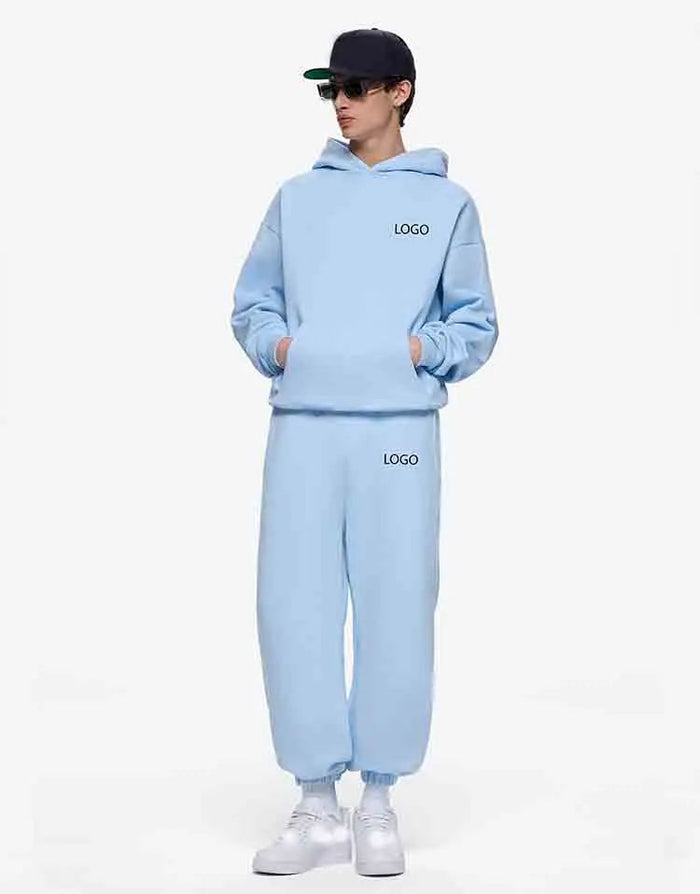 Men’s Solid Cotton Tracksuit Set