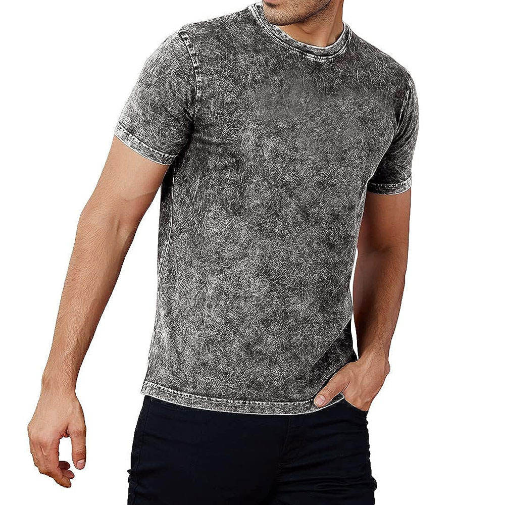 Hot Selling Plain Blank Men's Acid Washed T Shirts 2026 New Best Top Quality Cotton Acid Wash T Shirt for Men's