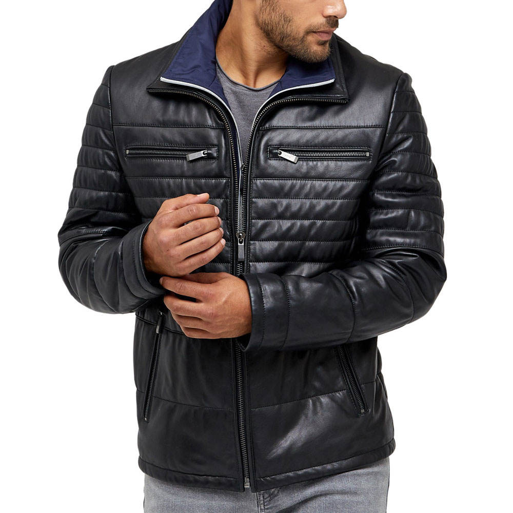 High Quality Men Leather Jacket Casual Wear Men Leather winter jacket