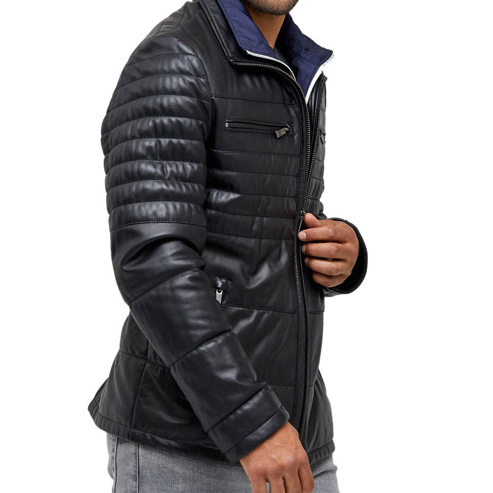 High Quality Men Leather Jacket Casual Wear Men Leather winter jacket