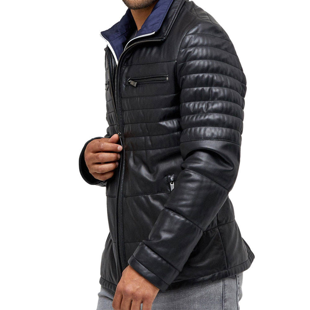 High Quality Men Leather Jacket Casual Wear Men Leather winter jacket