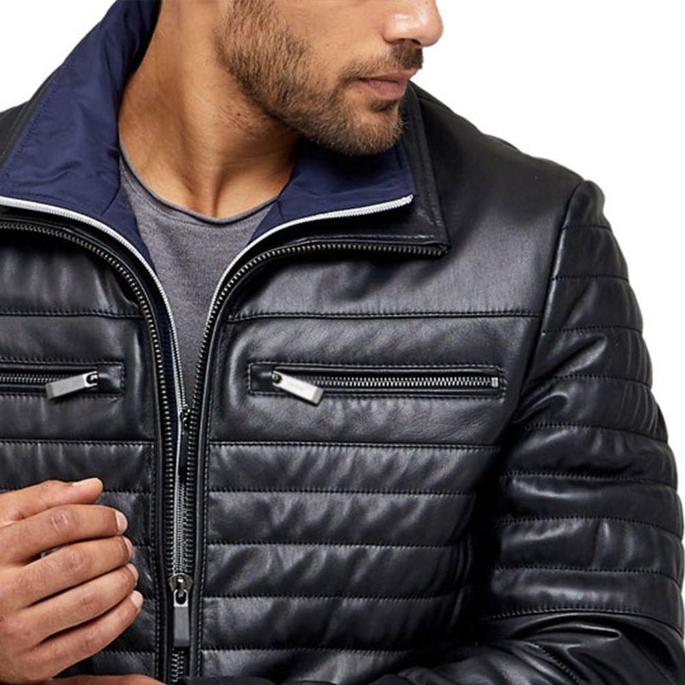 High Quality Men Leather Jacket Casual Wear Men Leather winter jacket