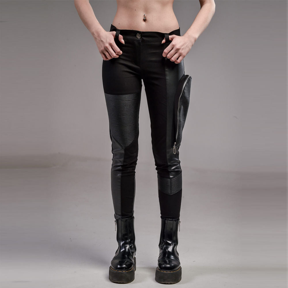 Lightweight Streetwear Women’s Leather Pants