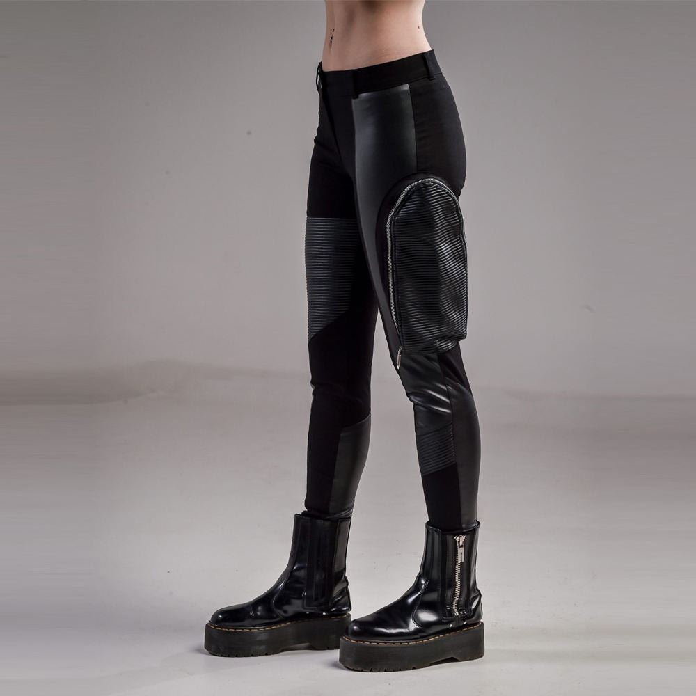 Lightweight Streetwear Women’s Leather Pants