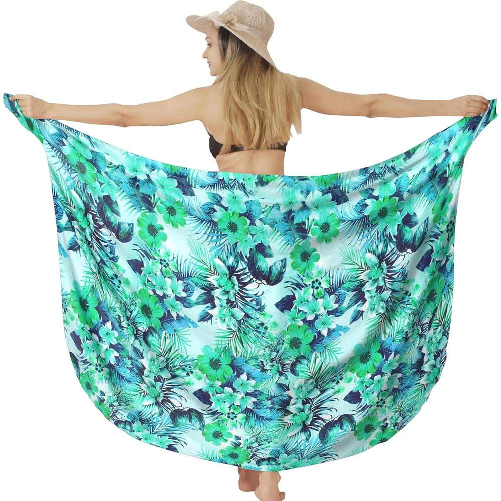 Summer Beach Cover up Multi Wear Swimsuit Sarong Custom Print Wrap Sarong Cover up for Women