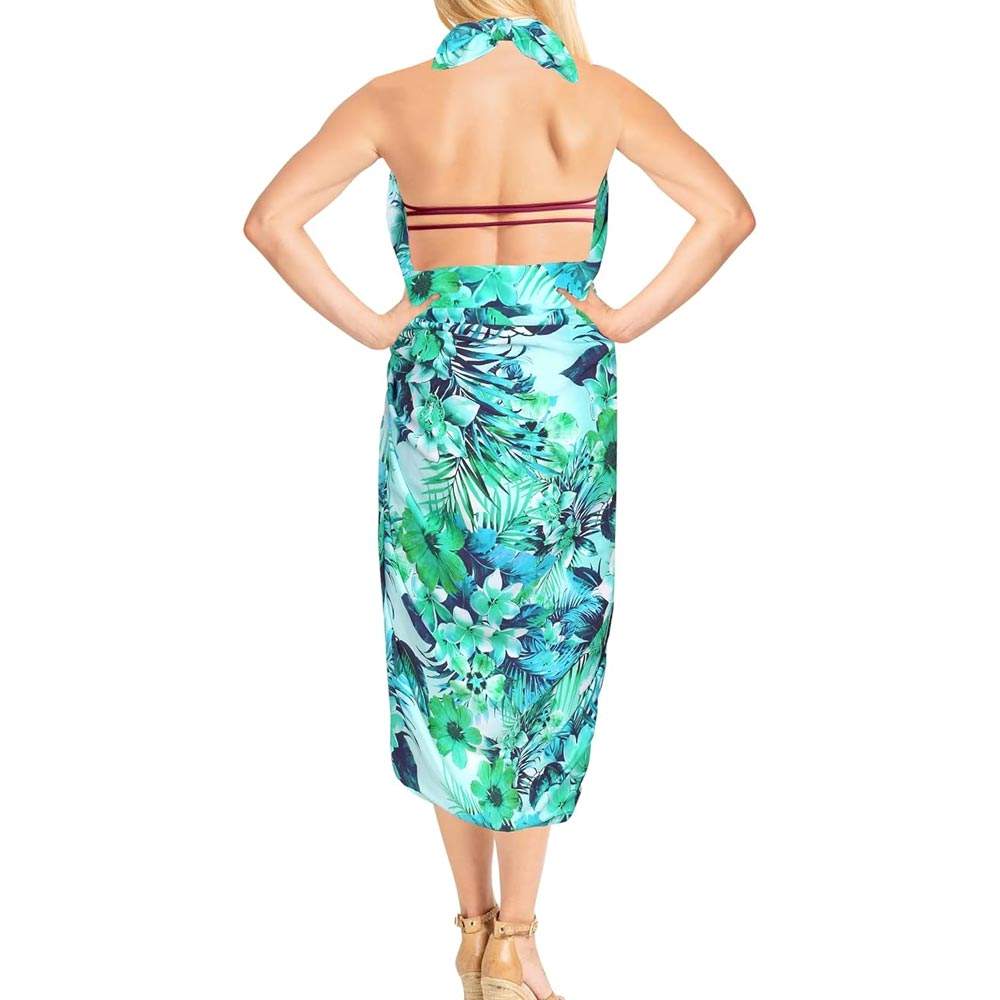 Summer Beach Cover up Multi Wear Swimsuit Sarong Custom Print Wrap Sarong Cover up for Women