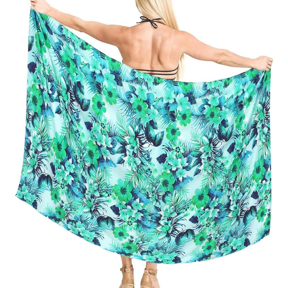 Summer Beach Cover up Multi Wear Swimsuit Sarong Custom Print Wrap Sarong Cover up for Women