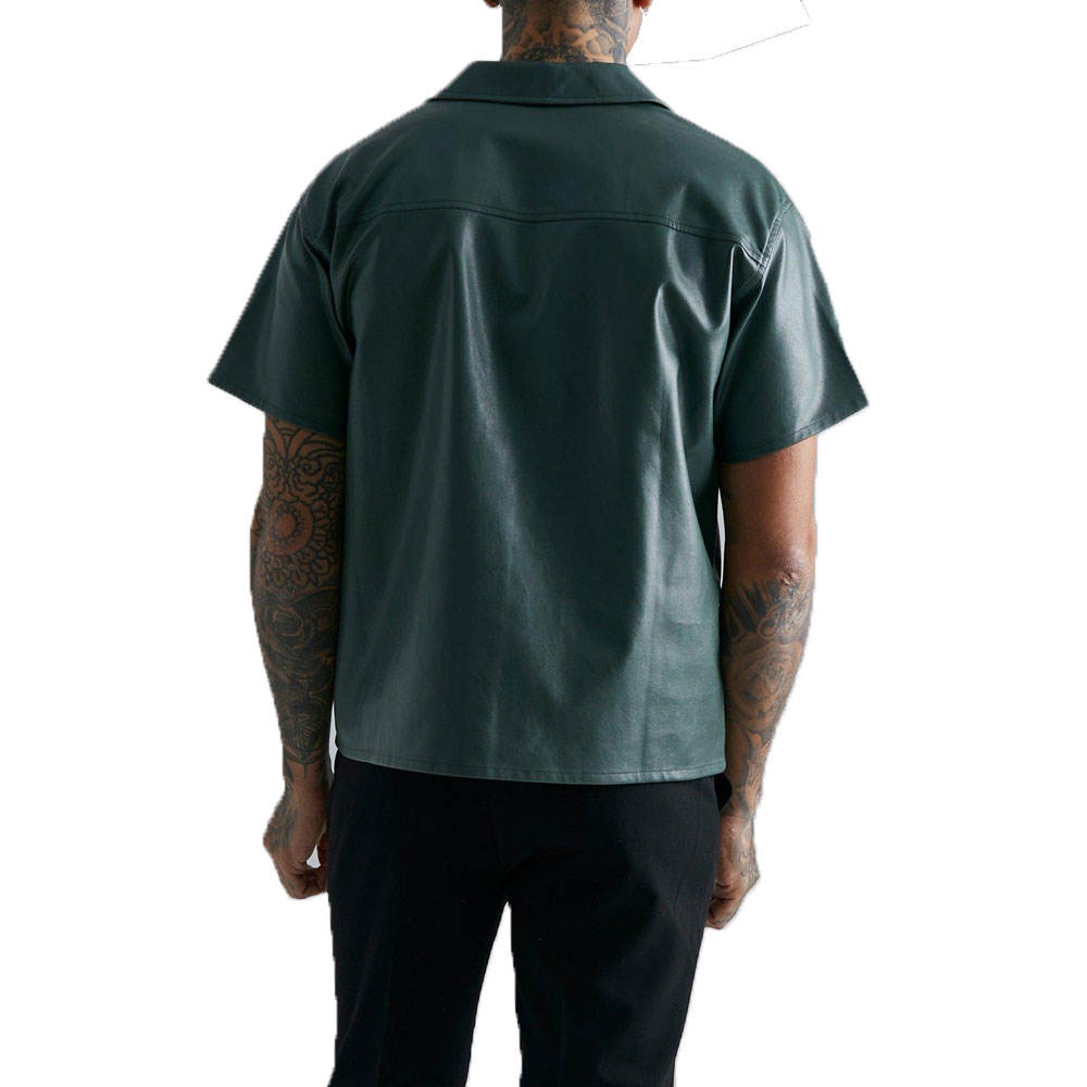 Men’s PU Leather Dress Shirt
