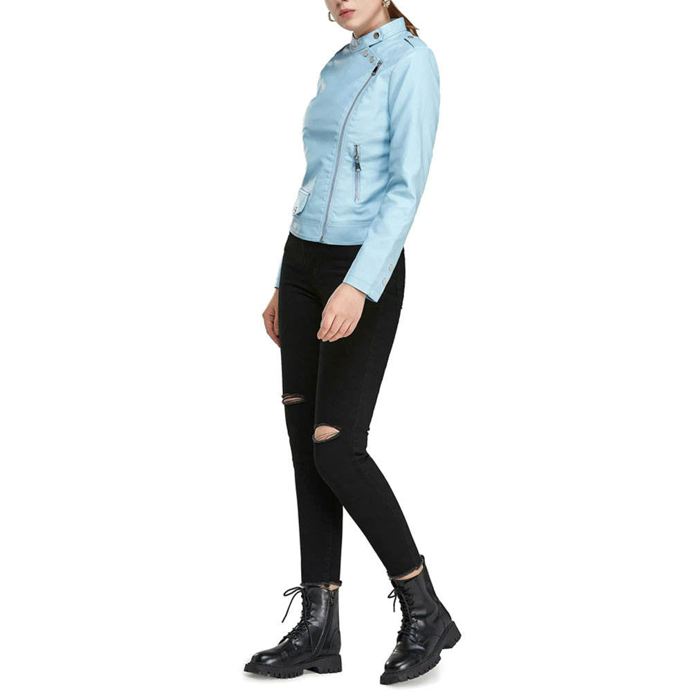 Women Genuine Leather Jackets Long Sleeve Ladies  Leather Jackets for Women