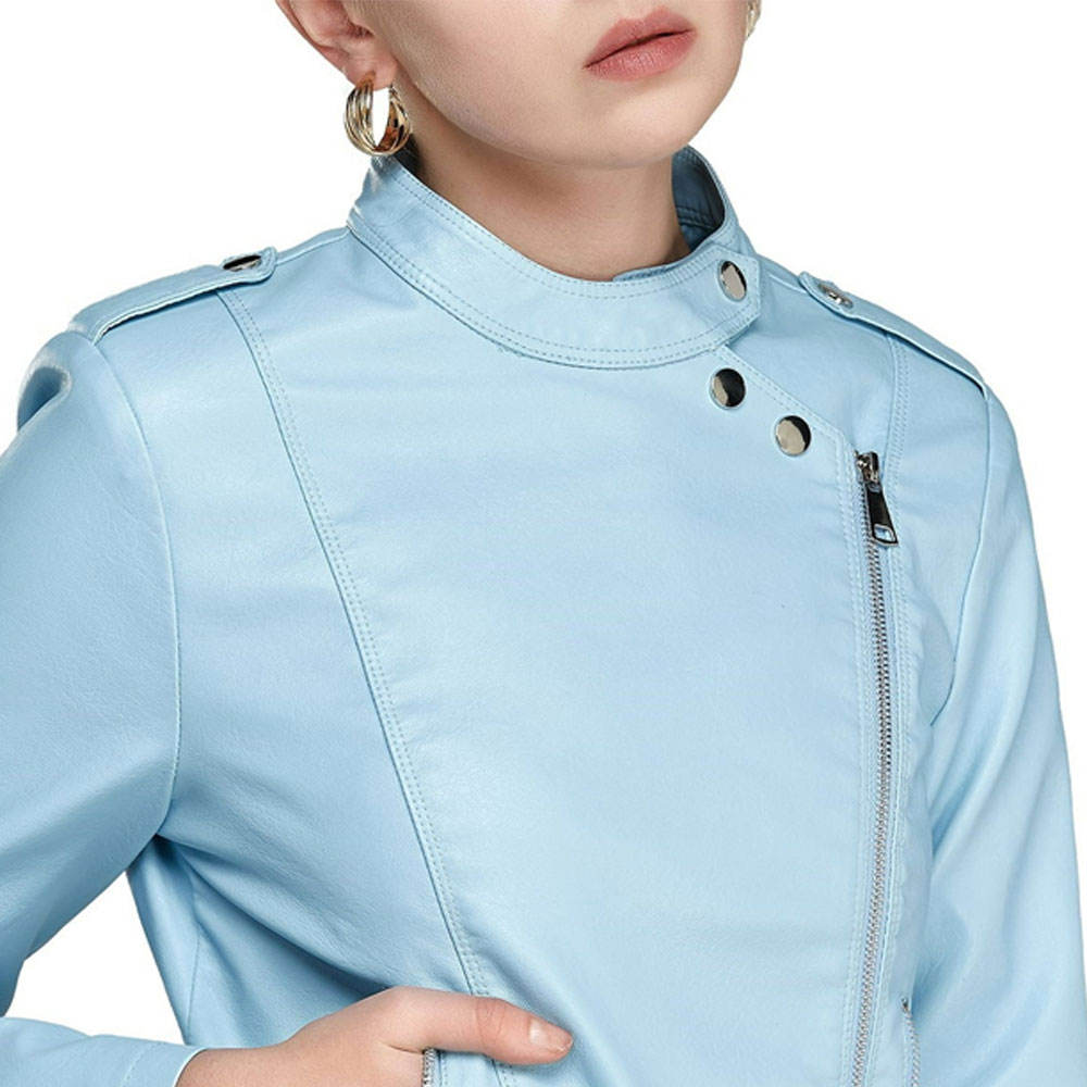 Women Genuine Leather Jackets Long Sleeve Ladies  Leather Jackets for Women
