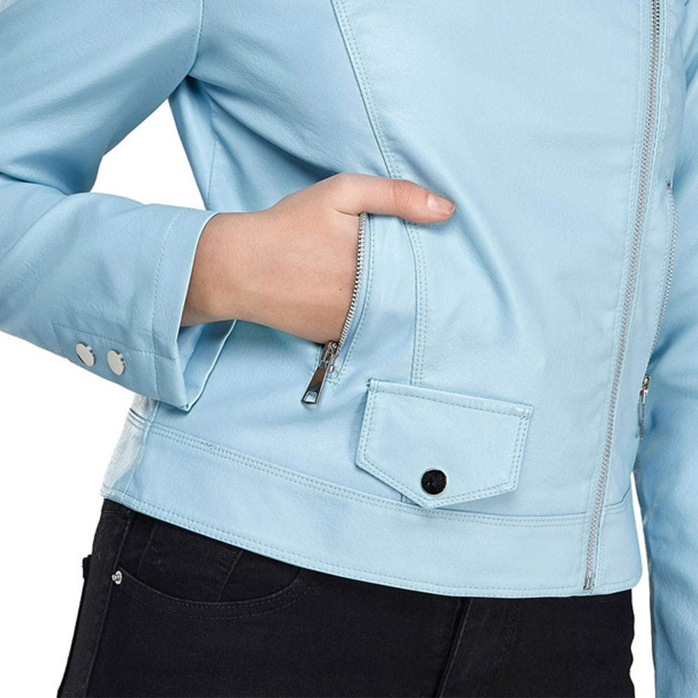 Women Genuine Leather Jackets Long Sleeve Ladies  Leather Jackets for Women