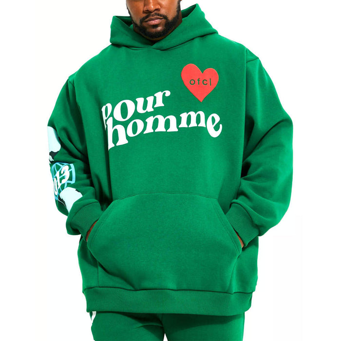 Men’s Soft Cotton Puff Print Hoodie