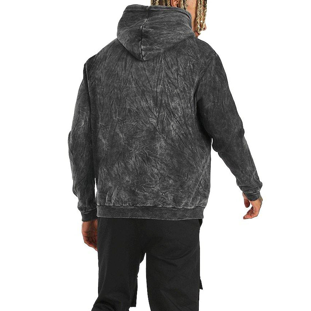 Vintage Wash Acid Print Hoodie
