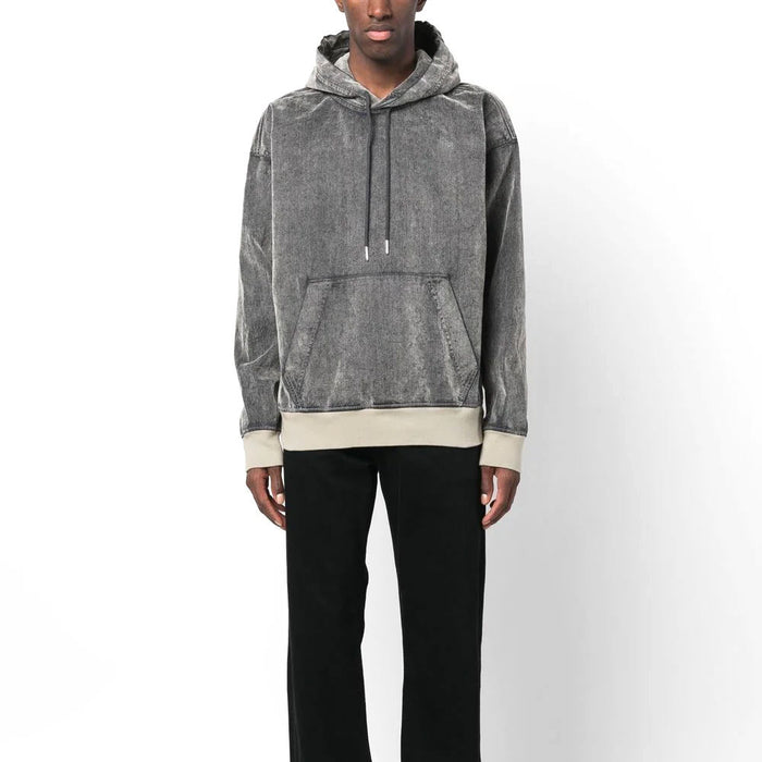 Men’s Acid Wash Cropped Hoodie