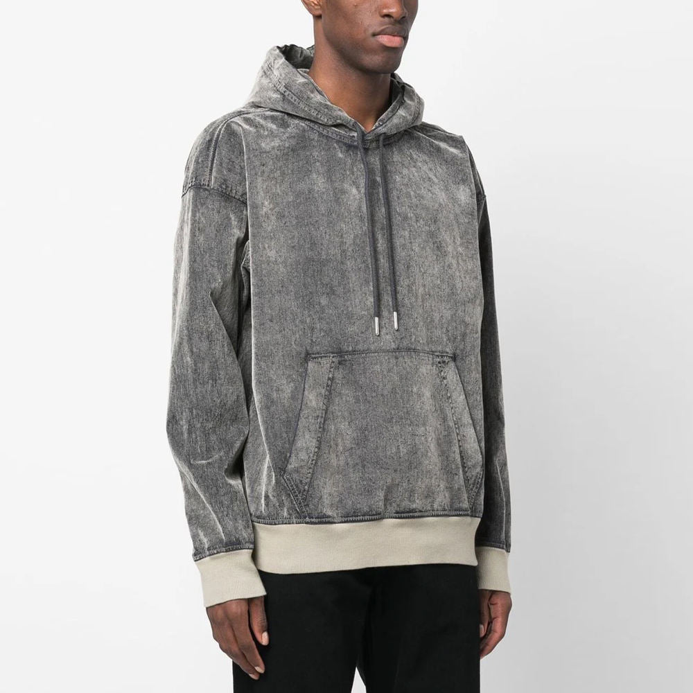 Men’s Acid Wash Cropped Hoodie