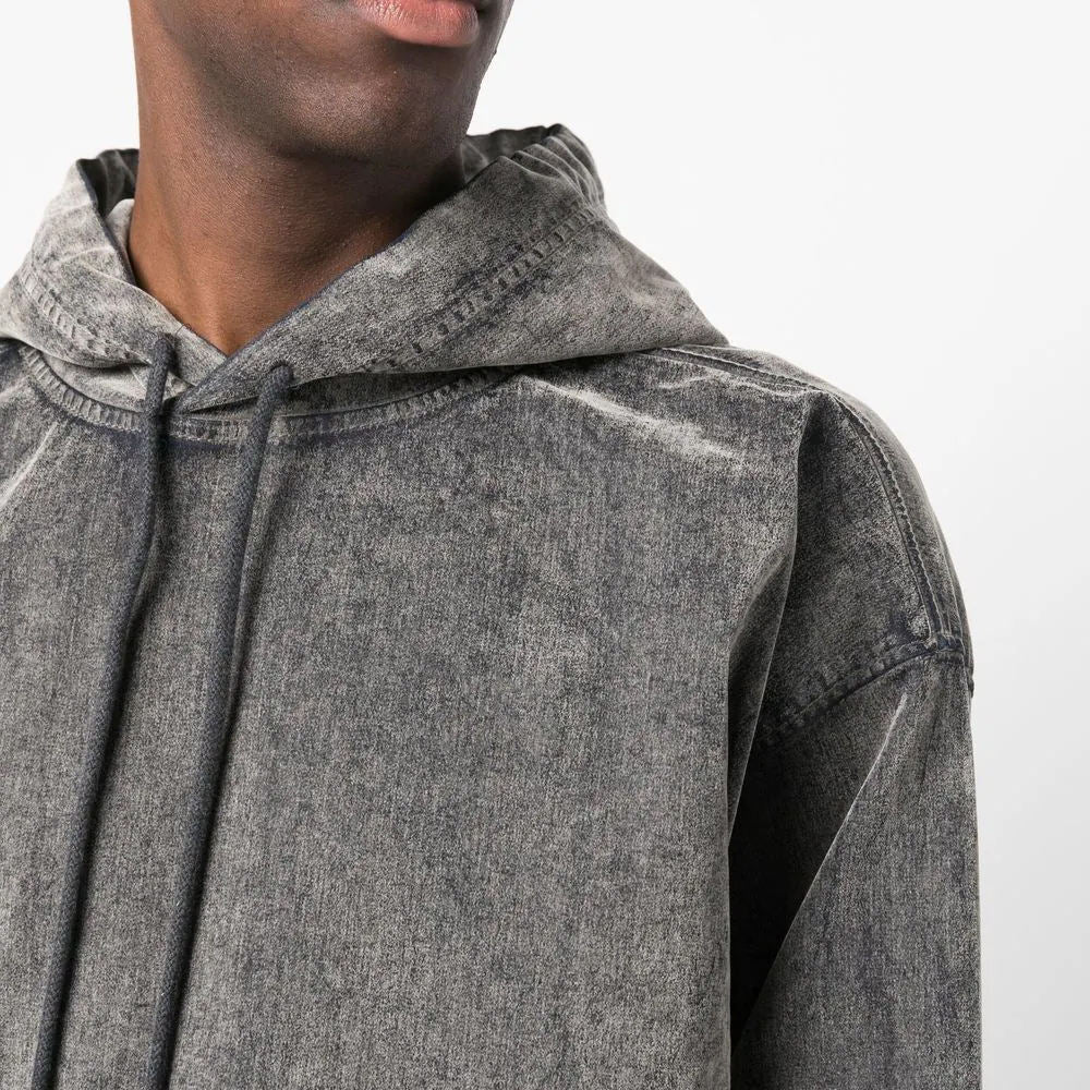 Men’s Acid Wash Cropped Hoodie