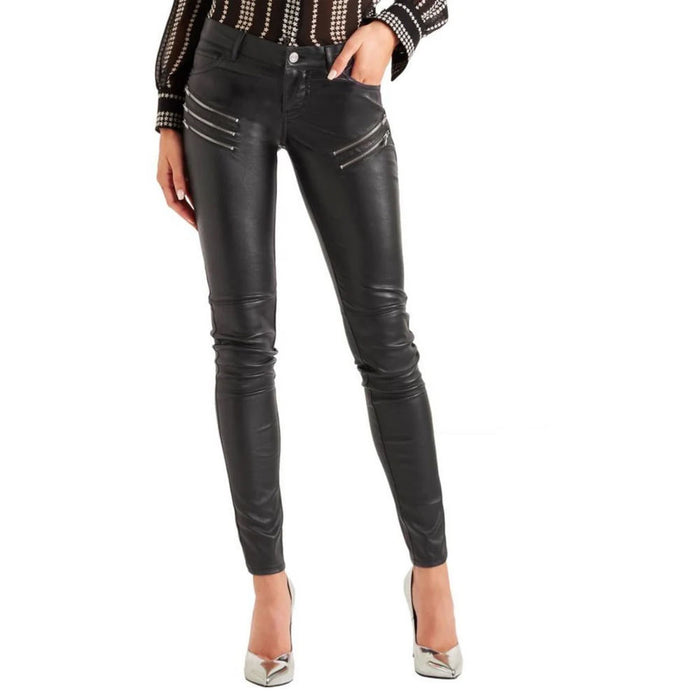 Women’s Straight Leg Leather Pants