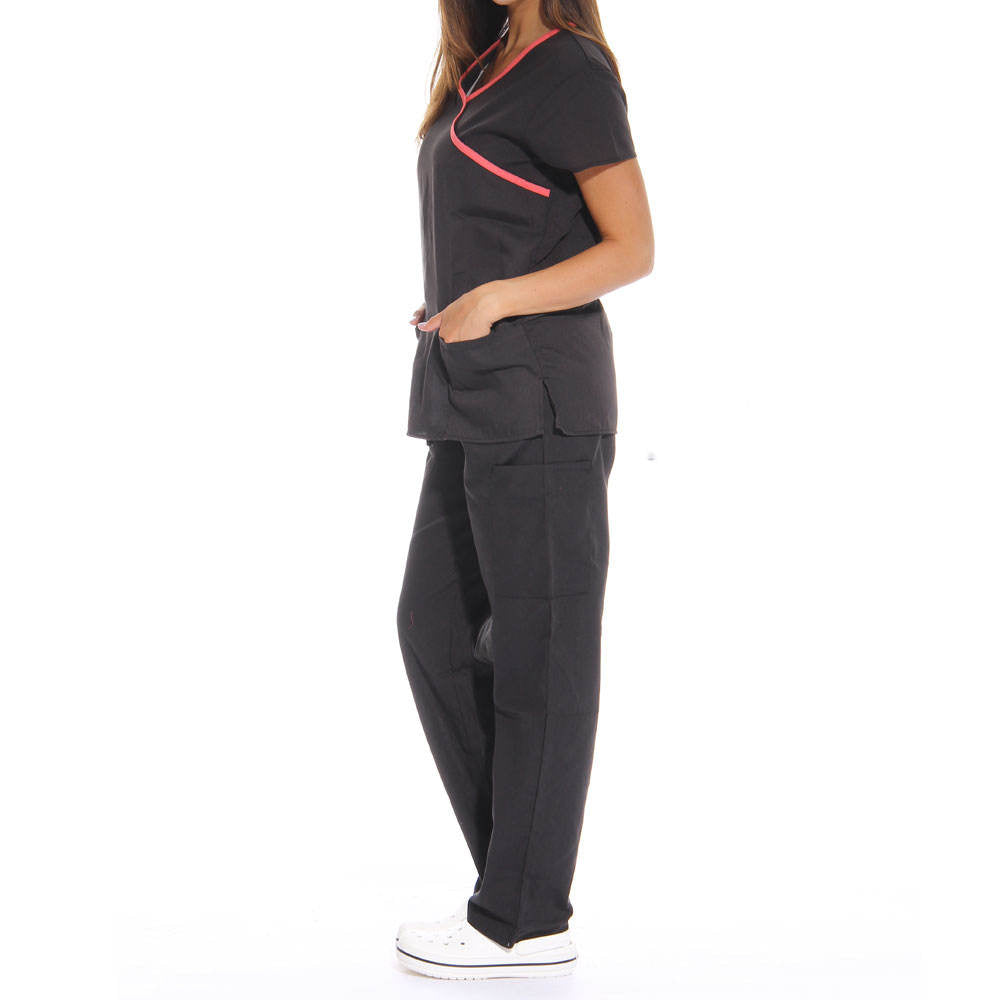 Latest Design Women's Stylish Medical Scrubs Nursing Uniform Women Medical Nursing Scrubs Uniforms Set