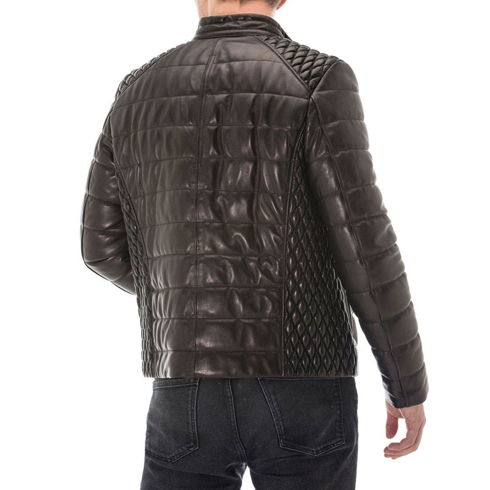 Lightweight Men Leather winter jacket High Quality Men's Leather Jacket With Long Sleeves