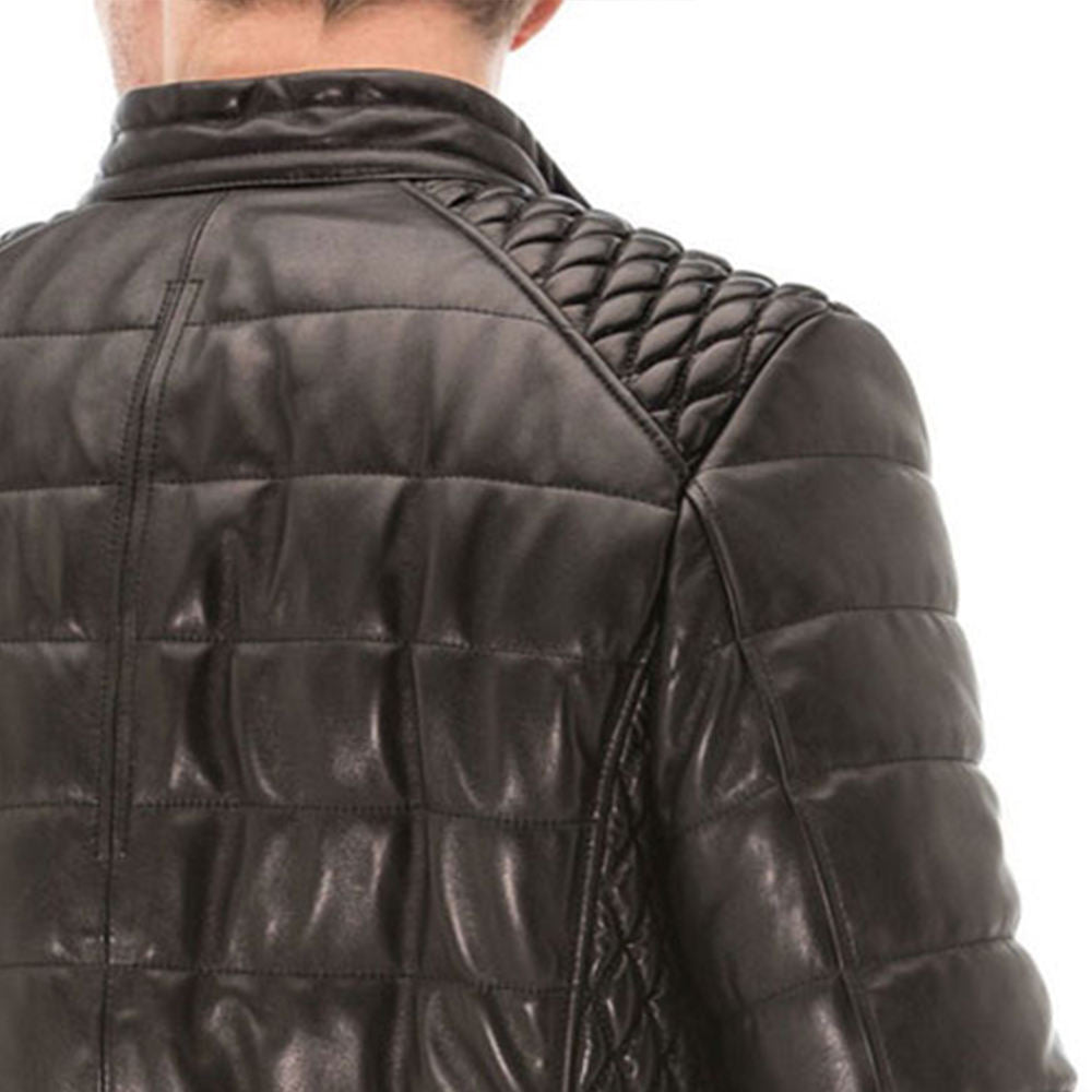 Lightweight Men Leather winter jacket High Quality Men's Leather Jacket With Long Sleeves