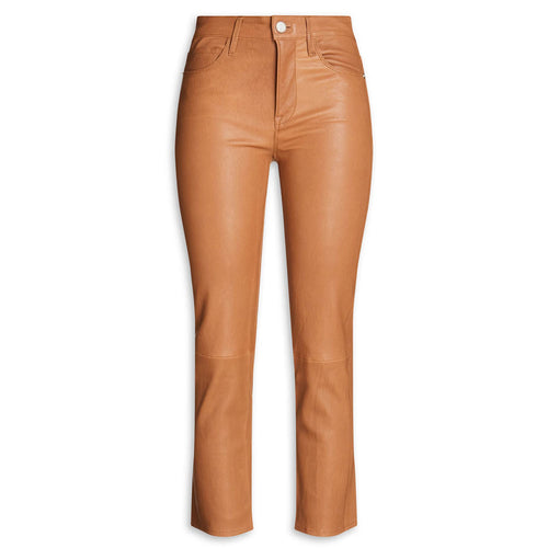 High-Waisted Wide Leg Leather Pants