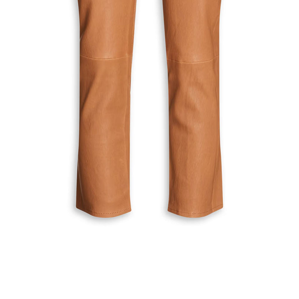 High-Waisted Wide Leg Leather Pants